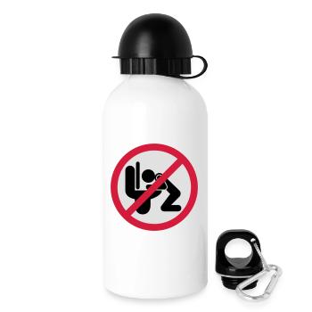 Kotzen verboten - Trinkflasche mit Deckel 500 ml - Weiß - Rechts