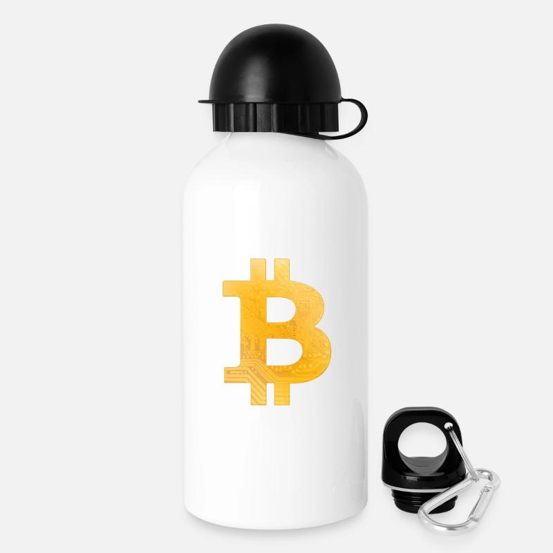 Bitcoin - Gourde avec bouchon 500 ml - blanc