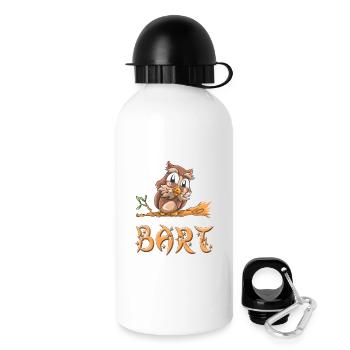 Eule Bart - Trinkflasche mit Deckel 500 ml - Weiß - Rechts