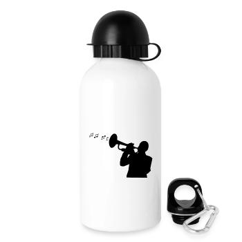 Jazz-Musik - Trinkflasche mit Deckel 500 ml - Weiß - Rechts