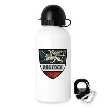 Rostock - Greif - Ville hanséatique de Rostock - Gourde avec bouchon 500 ml - blanc - Droite