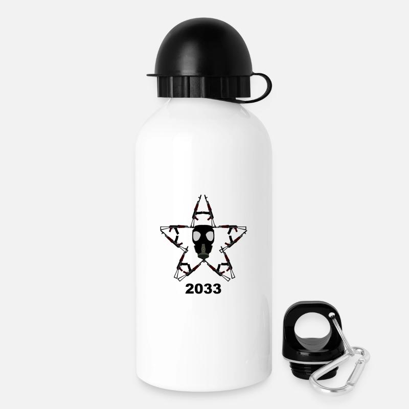 Halloween Skull with Clown Mask Design - Drinks Bottle with Lid 500 ml - white