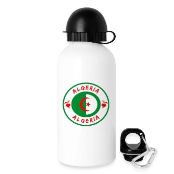 Algeria Circle with National Flag Gift Algiers - Drinks Bottle with Lid 500 ml - white - Right