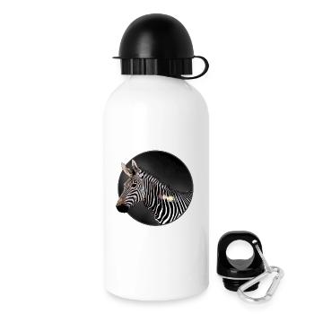 Zebra - Trinkflasche mit Deckel 500 ml - Weiß - Rechts
