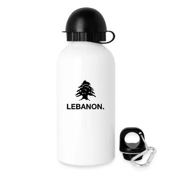 Libanon Beirut Libanese Libanesin Libanesisch LBN - Trinkflasche mit Deckel 500 ml - Weiß - Rechts