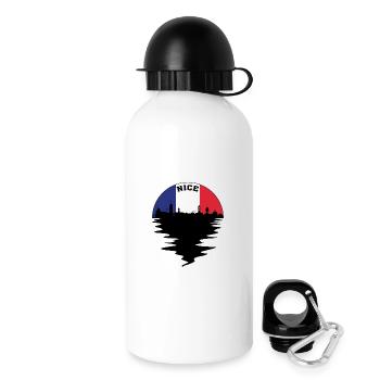 Nice France Skyline French Flag Travel Souvenir - Drinks Bottle with Lid 500 ml - white - Right