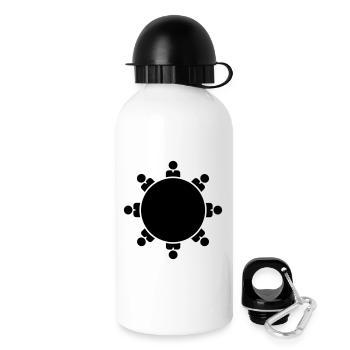 Runder Tisch - Trinkflasche mit Deckel 500 ml - Weiß - Rechts