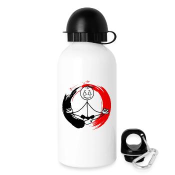 Méditation zen - Gourde avec bouchon 500 ml - blanc - Droite