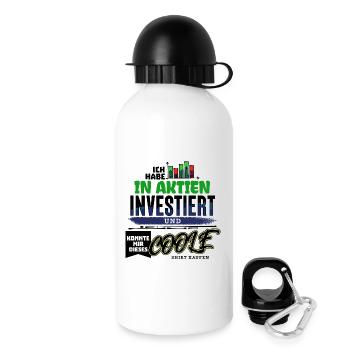 Börse Investieren Finanzen Statement - Trinkflasche mit Deckel 500 ml - Weiß - Rechts