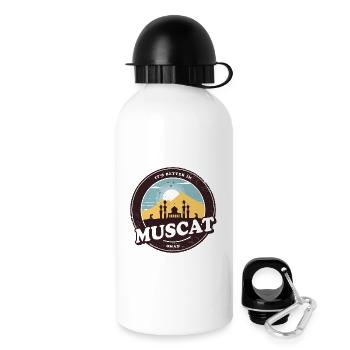 Maskat Oman Moschee Design - Trinkflasche mit Deckel 500 ml - Weiß - Rechts