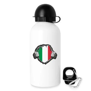 Italien Brust Design - Trinkflasche mit Deckel 500 ml - Weiß - Rechts