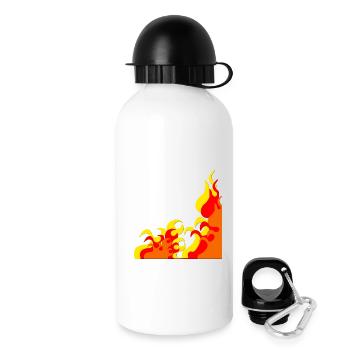 flammen Eckmuster, cooles naturmuster, beliebt - Trinkflasche mit Deckel 500 ml - Weiß - Rechts