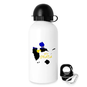 Guadeloupe - Trinkflasche mit Deckel 500 ml - Weiß - Rechts