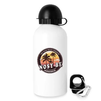 Design de plage de Nosy Be Madagascar - Gourde avec bouchon 500 ml - blanc - Droite