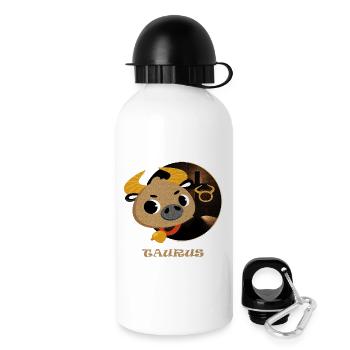 Zodiac sign Taurus - Drinks Bottle with Lid 500 ml - white - Right