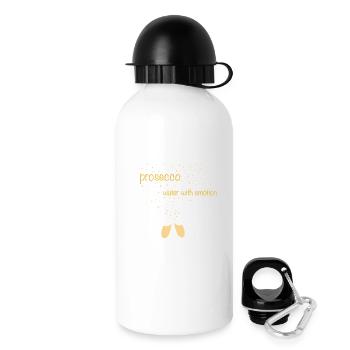 Prosecco – Water with emotion – Sekt in Sektgläser - Trinkflasche mit Deckel 500 ml - Weiß - Rechts
