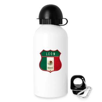 Leon Mexico coat of arms design - Drinks Bottle with Lid 500 ml - white - Right