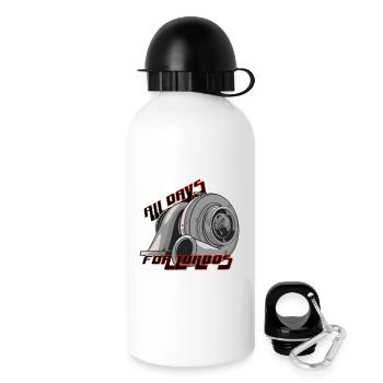 Turbolader All Day – Turbo Boost Tuning - Trinkflasche mit Deckel 500 ml - Weiß - Rechts