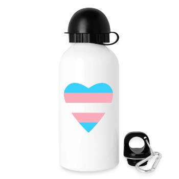 Trans PrideLove - Trinkflasche mit Deckel 500 ml - Weiß - Rechts
