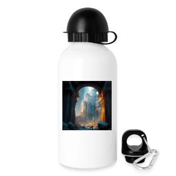 Stadt 02 - Trinkflasche mit Deckel 500 ml - Weiß - Rechts