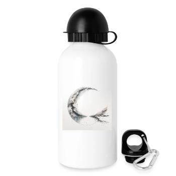 Poster de dessin d'un paysage surréaliste - Gourde avec bouchon 500 ml - blanc - Droite