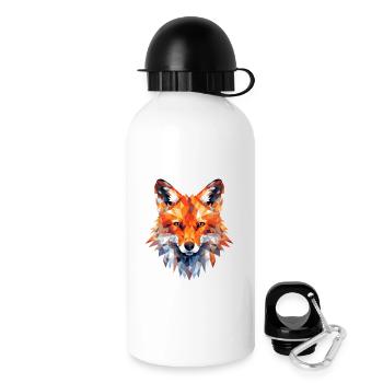 Fuchs Polygon Füchse Wald Polarfuchs Tier - Trinkflasche mit Deckel 500 ml - Weiß - Rechts