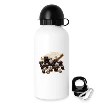W20 Mit Rollenspielbogen Fantasy RPG Shirt - Trinkflasche mit Deckel 500 ml - Weiß - Rechts