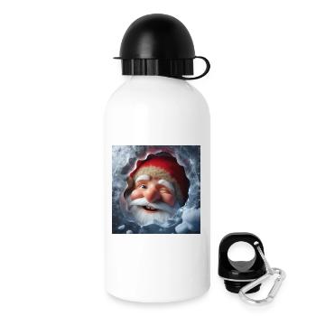 Diablotin regardant à travers la glace en riant - Gourde avec bouchon 500 ml - blanc - Droite