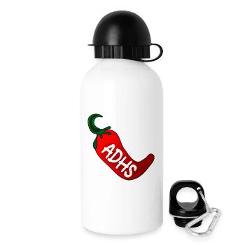 ADHS CHILISCHOTE - Trinkflasche mit Deckel 500 ml - Weiß - Rechts