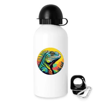 Art de l’iguane - Gourde avec bouchon 500 ml - blanc - Droite