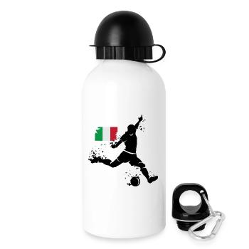 Fußball Team Italien Fan Spieler EM 2024 Explosion - Trinkflasche mit Deckel 500 ml - Weiß - Rechts