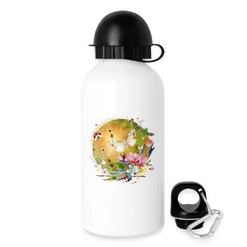 Die bunte Welt der Insekten und Schmetterlinge - Trinkflasche mit Deckel 500 ml - Weiß - Rechts