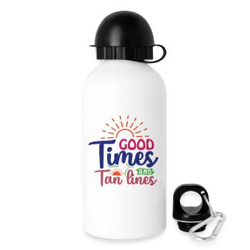 Bons moments et lignes de bronzage - Gourde avec bouchon 500 ml - blanc - Droite