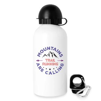 Trail Running - Mountains Are Calling - Drinks Bottle with Lid 500 ml - white - Right