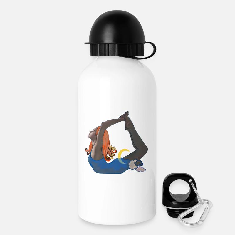 Flexibilité céleste Acrobaties nocturnes - Gourde avec bouchon 500 ml - blanc