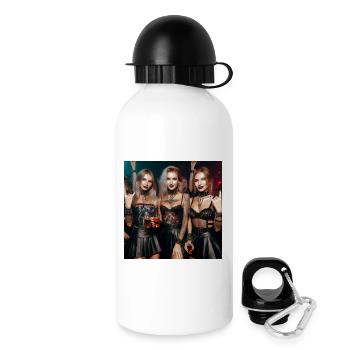 Metall - Trinkflasche mit Deckel 500 ml - Weiß - Rechts