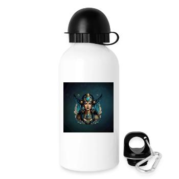 La déesse égyptienne Isis aux couleurs bleues. - Gourde avec bouchon 500 ml - blanc - Droite