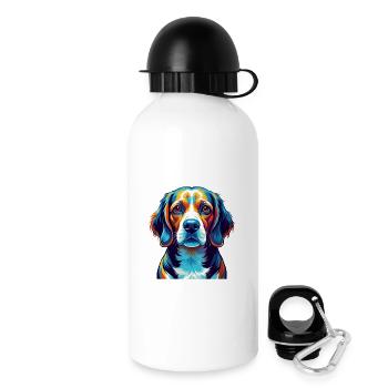 Beagle Harrier Hunderasse Bunte Karikatur Kawaii - Trinkflasche mit Deckel 500 ml - Weiß - Rechts