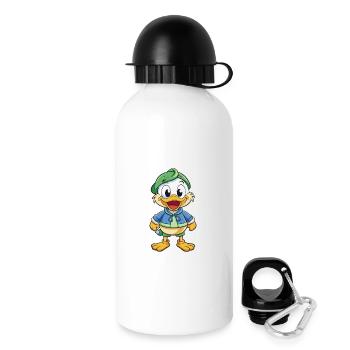 Mallard Cute Cartoon Character Kawaii Clipart - Drinks Bottle with Lid 500 ml - white - Right