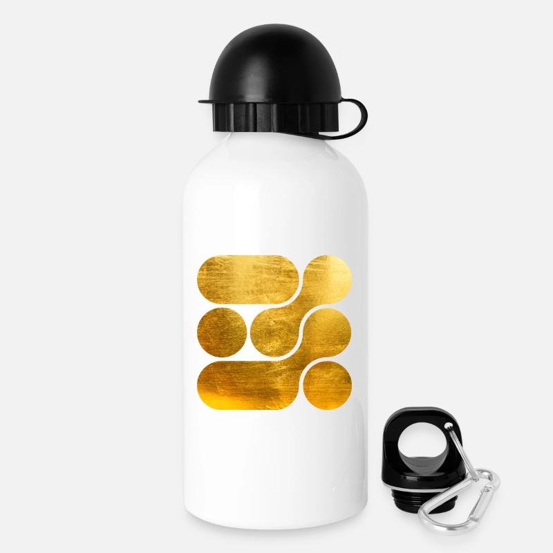 OCHOOO - GOLD - Trinkflasche mit Deckel 500 ml - Weiß