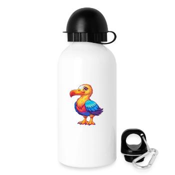 Albatross Colorful Kawaii Cartoon Character Animal - Drinks Bottle with Lid 500 ml - white - Right