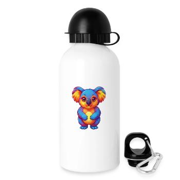 Koala Bunte Kawaii Cartoon Figur Clipart - Trinkflasche mit Deckel 500 ml - Weiß - Rechts
