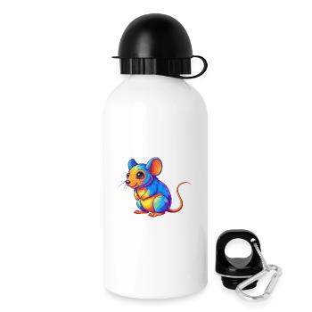 Mouse Colorful Kawaii Cartoon Character Clipart - Drinks Bottle with Lid 500 ml - white - Right