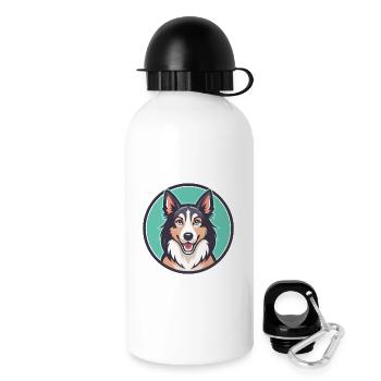 Slovensky Kopov Hunderasse Cartoon Kawaii Clipart - Trinkflasche mit Deckel 500 ml - Weiß - Rechts