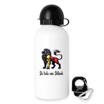 Motif du drapeau lion de Dilbeek - Gourde avec bouchon 500 ml - blanc - Droite