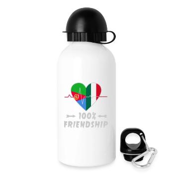 Eritrea and Italy 100% friendship - Drinks Bottle with Lid 500 ml - white - Right