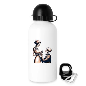Conception de parodie de squelette de mariage - Gourde avec bouchon 500 ml - blanc - Droite