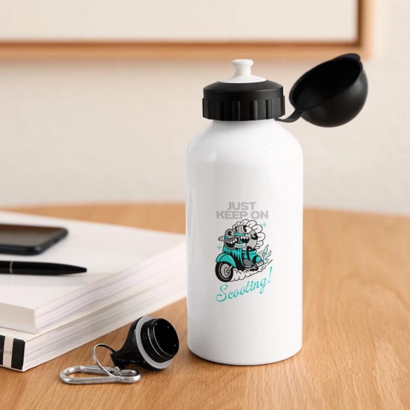 Just Keep On Scooting – Comic Scooter Fun Drinks Bottle with Lid 500 ml