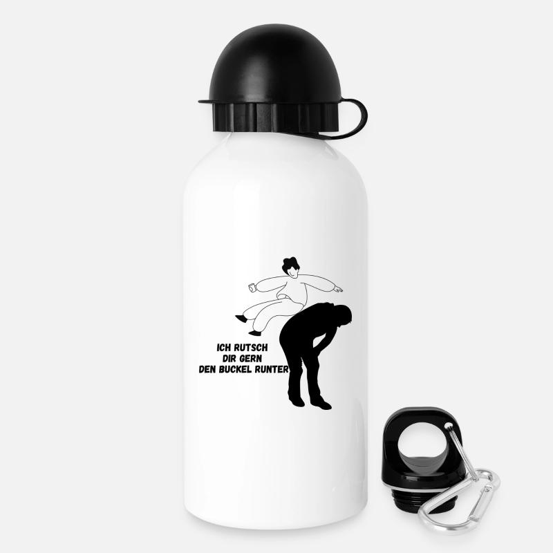 Silhouette -I like to slide down your hump - Drinks Bottle with Lid 500 ml - white