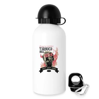Through hell? Continue! - Drinks Bottle with Lid 500 ml - white - Right